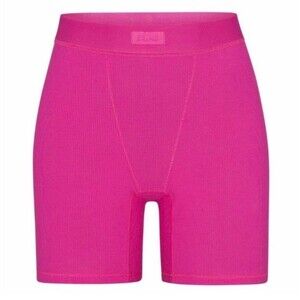 Skims Cotton Rib Boxer In Limited Edition Raspberry Sz 2XL New